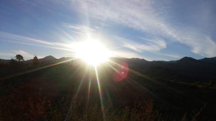 Sunrise at the Biosphere 2 grounds